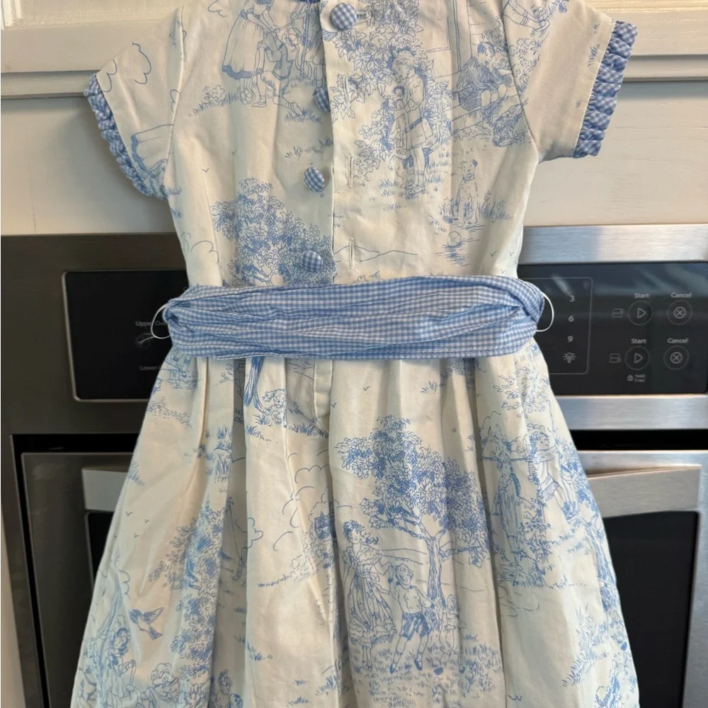 Bailey Boys Blue Belle Toille Empire Dress - Picture 4 of 5